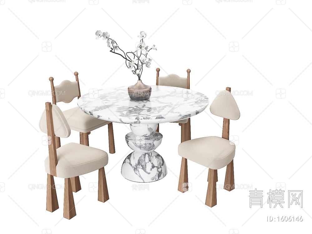 餐桌椅3D模型下载【ID:1606146】