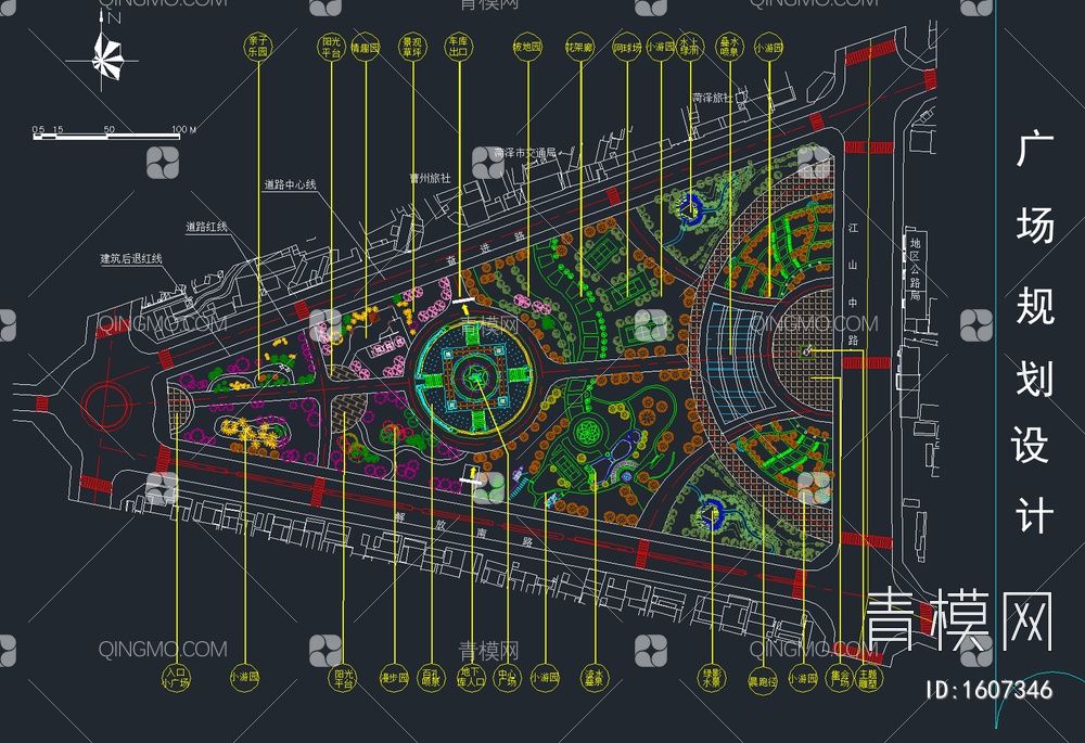27套精品广场公园景观CAD图纸【ID:1607346】