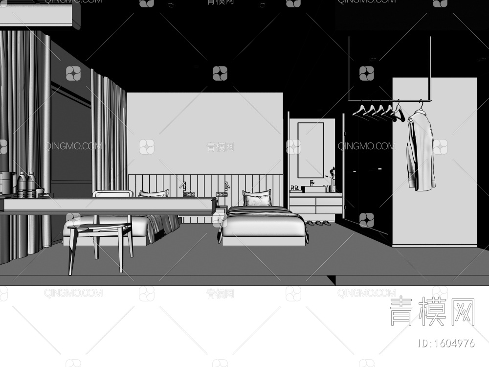 酒店客房3D模型下载【ID:1604976】