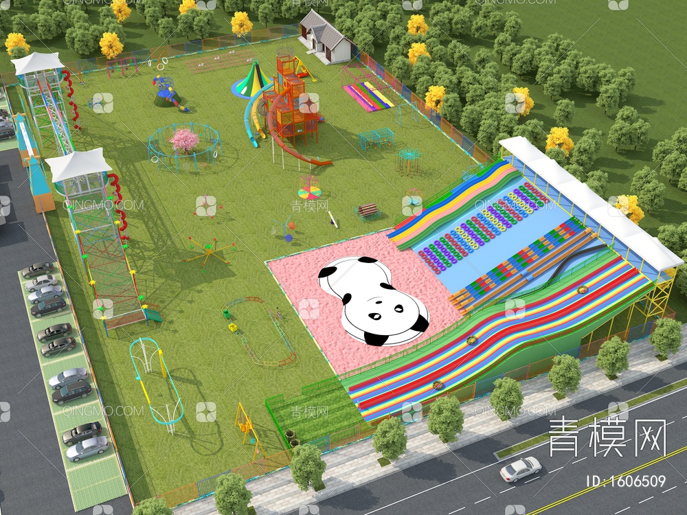 无动力儿童乐园、游乐园3D模型下载【ID:1606509】