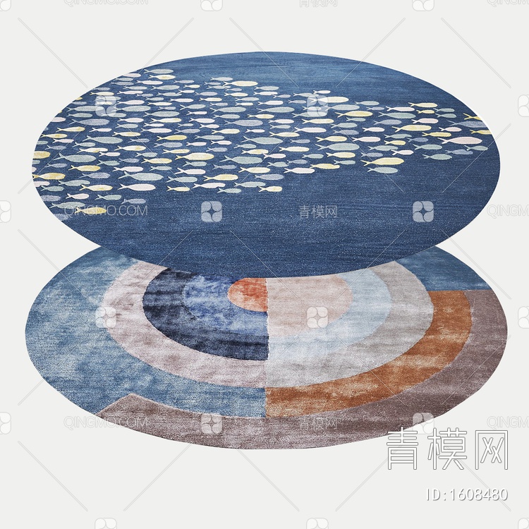 圆形地毯3D模型下载【ID:1608480】