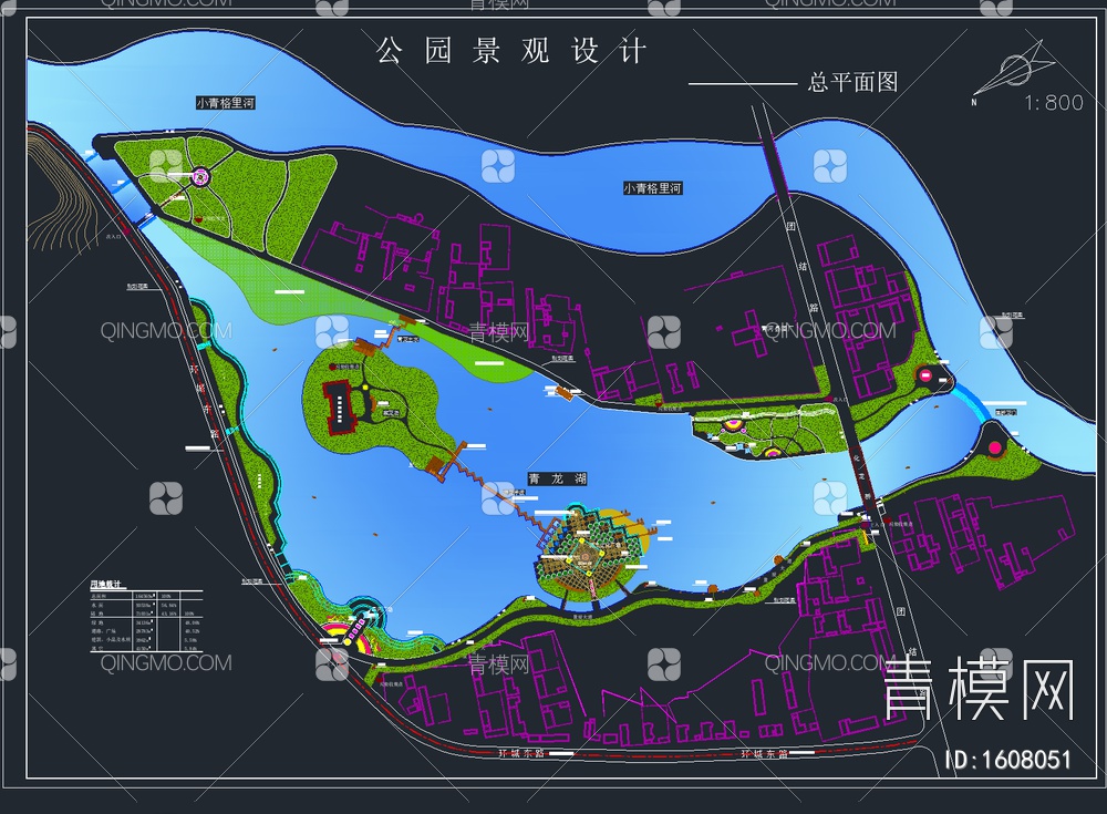 34套滨水湿地河道公园景观CAD施工图【ID:1608051】
