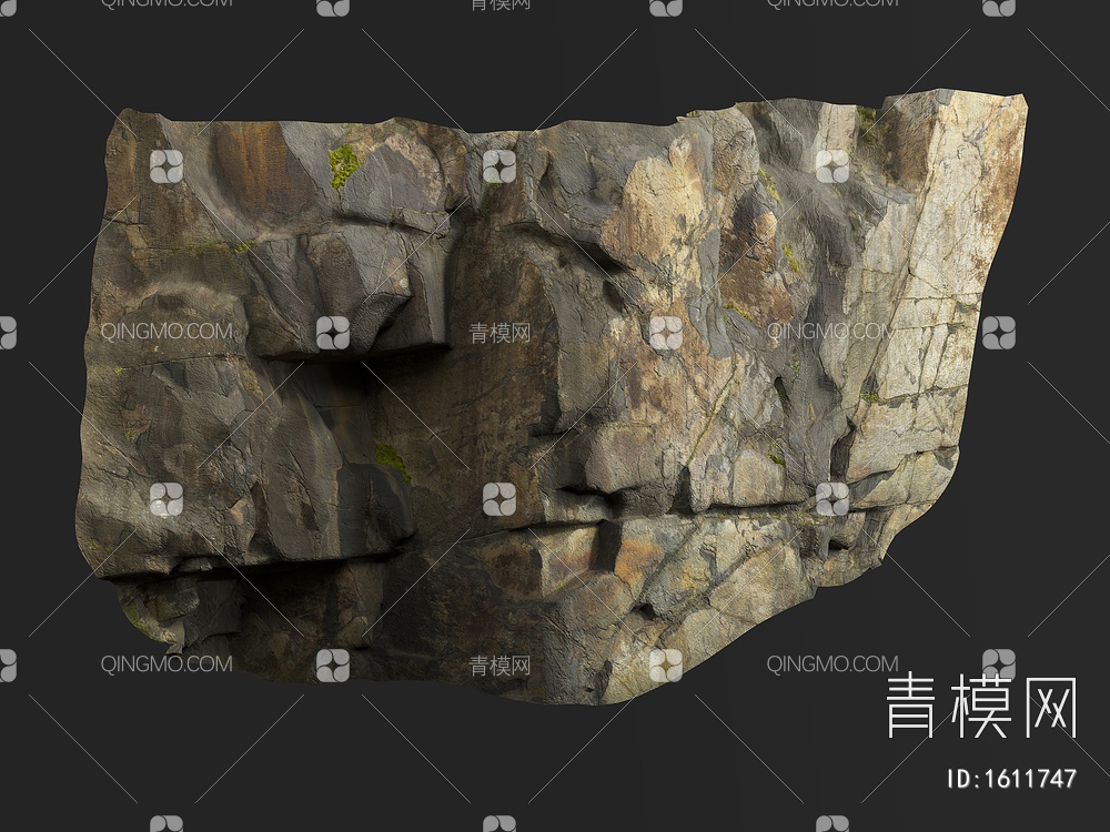 岩石 悬崖峭壁 石头 石块 景观石 海滩岩石3D模型下载【ID:1611747】