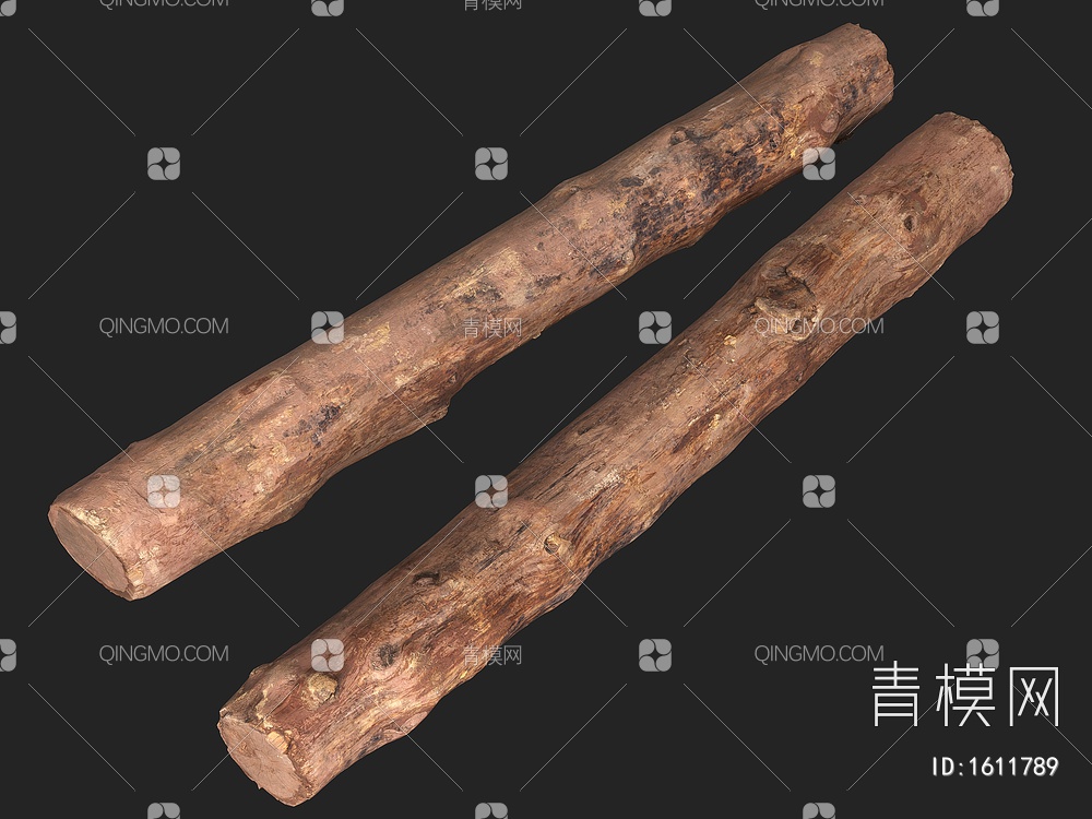 木头 树杆 木材 木柴 木棍 柱子3D模型下载【ID:1611789】