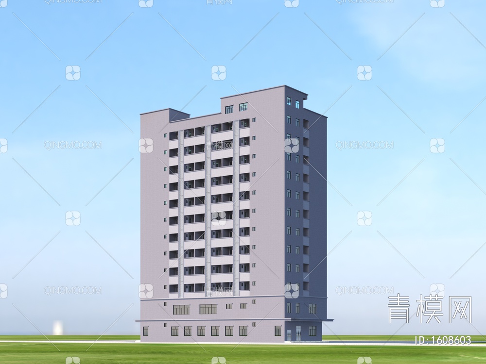 厂区宿舍3D模型下载【ID:1608603】