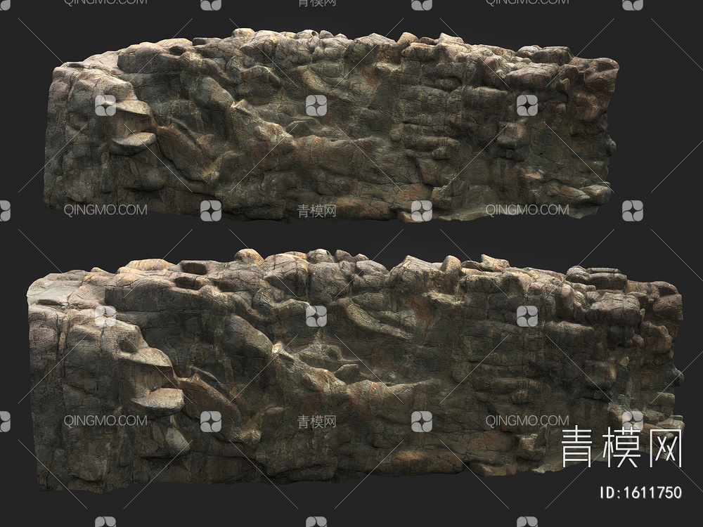 岩石 悬崖峭壁 石头 石块 景观石 海滩岩石3D模型下载【ID:1611750】