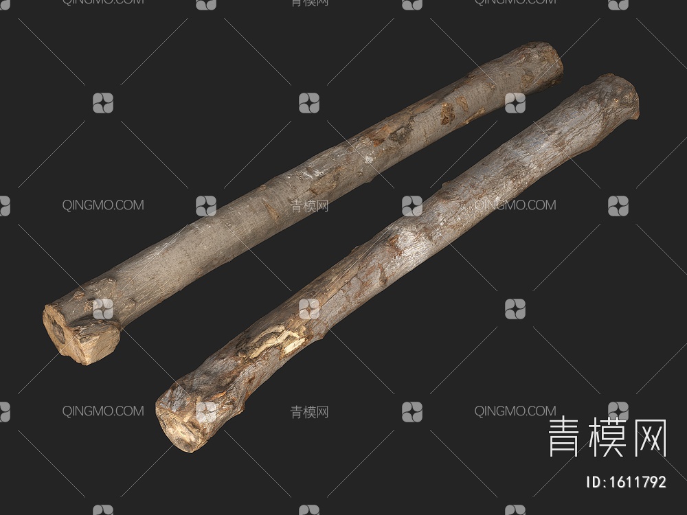 木头 树杆 木材 木柴 木棍 柱子3D模型下载【ID:1611792】