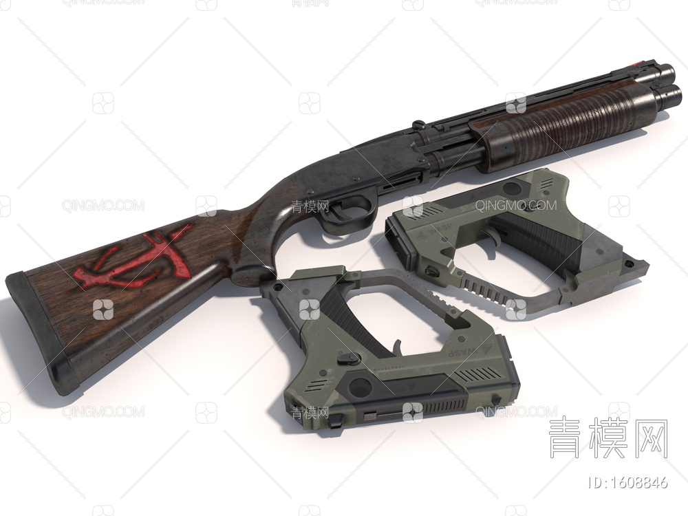 枪械3D模型下载【ID:1608846】