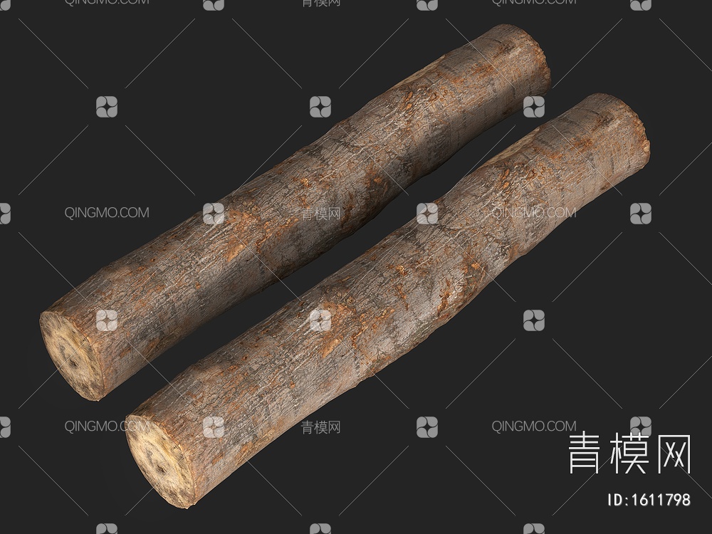 木头 树杆 木材 木柴 木棍 柱子3D模型下载【ID:1611798】