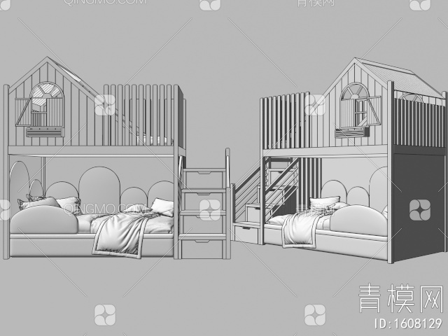 儿童床3D模型下载【ID:1608129】