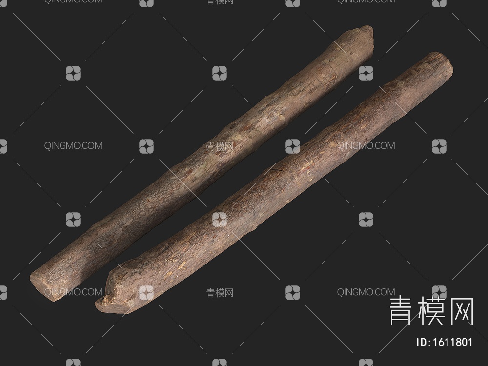 木头 树杆 木材 木柴 木棍 柱子3D模型下载【ID:1611801】