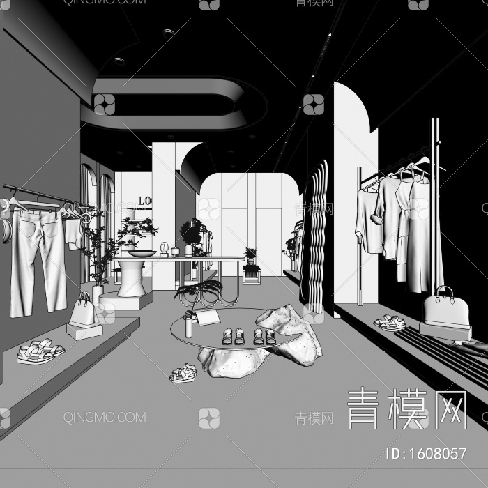 服装店3D模型下载【ID:1608057】