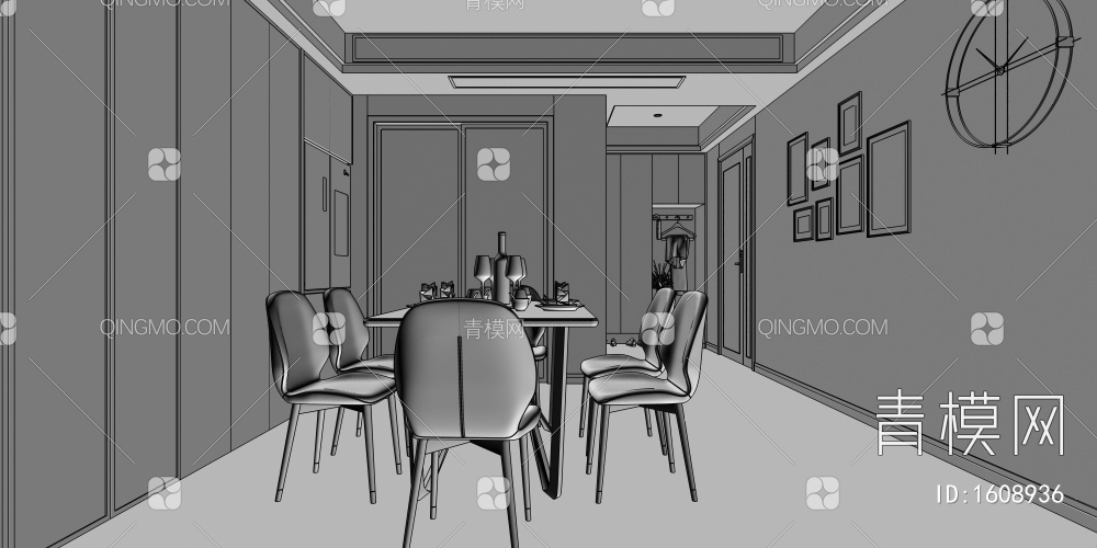 客餐厅3D模型下载【ID:1608936】