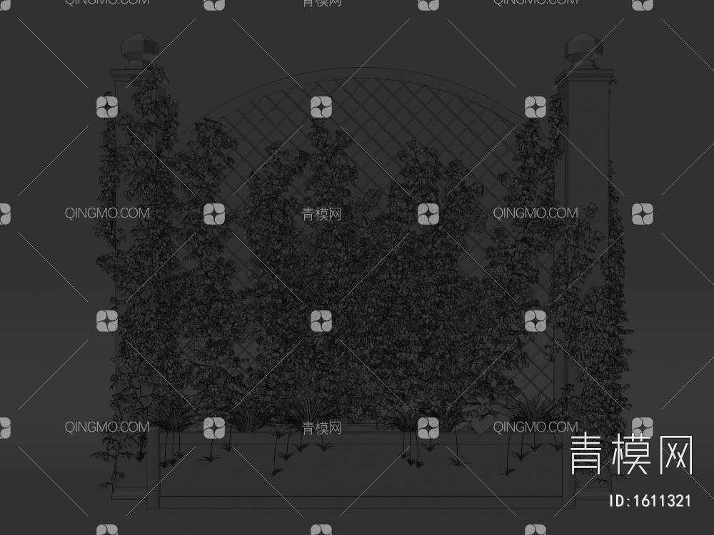花卉篱笆墙3D模型下载【ID:1611321】