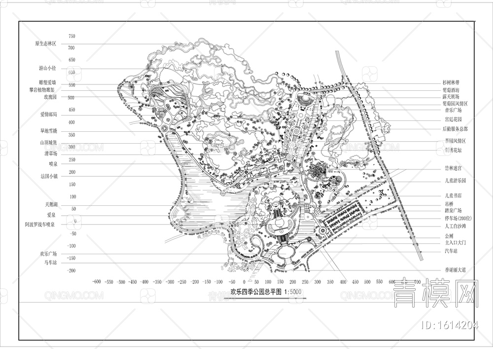 公园规划设计总平面【ID:1614204】