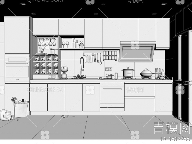厨房3D模型下载【ID:1612266】