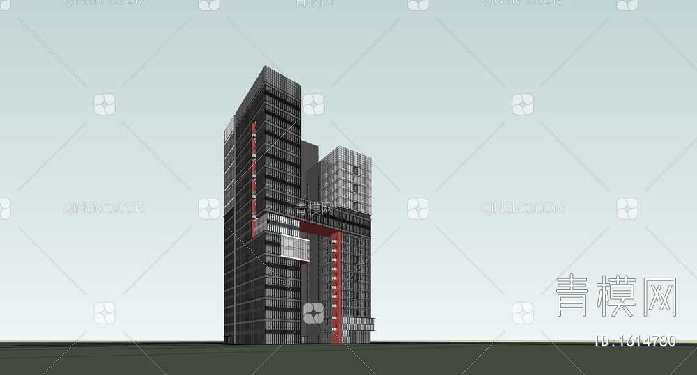 高层办公楼  公寓  酒店SU模型下载【ID:1614780】