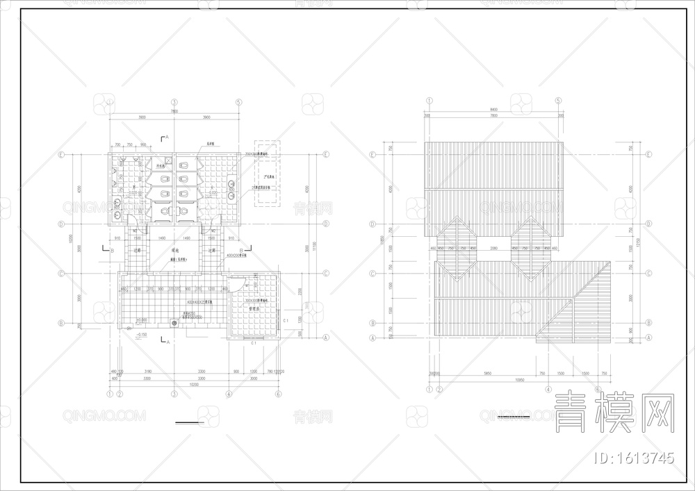 墓区公厕全套建筑详图【ID:1613745】