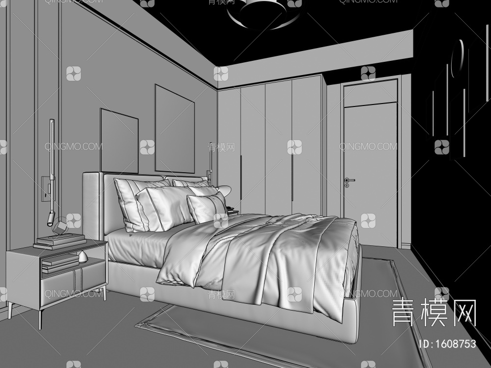 卧室3D模型下载【ID:1608753】