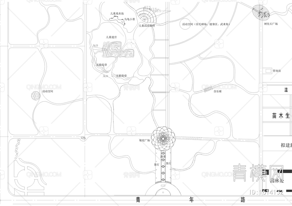 公园规划图【ID:1614132】