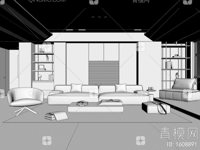 Minotti 米洛提 客厅3D模型下载【ID:1608891】