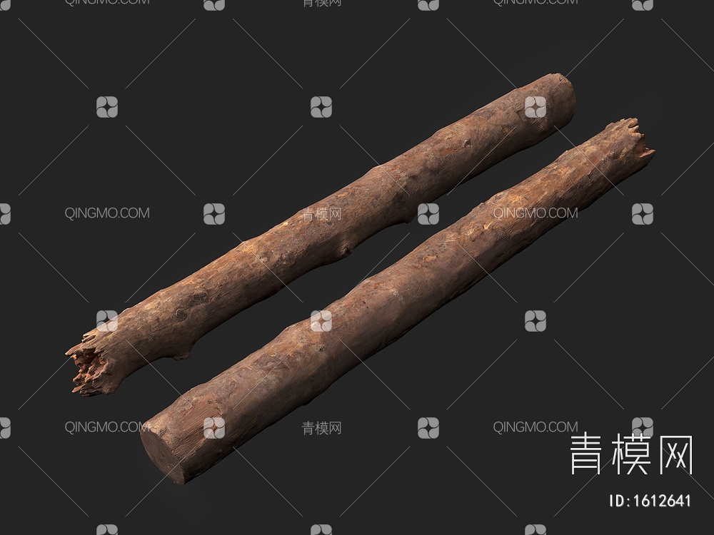 木头 树杆 木材 木柴 木棍 柱子3D模型下载【ID:1612641】