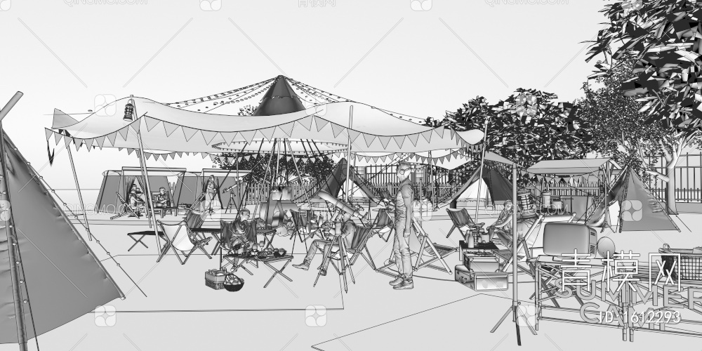 露营帐篷3D模型下载【ID:1612293】
