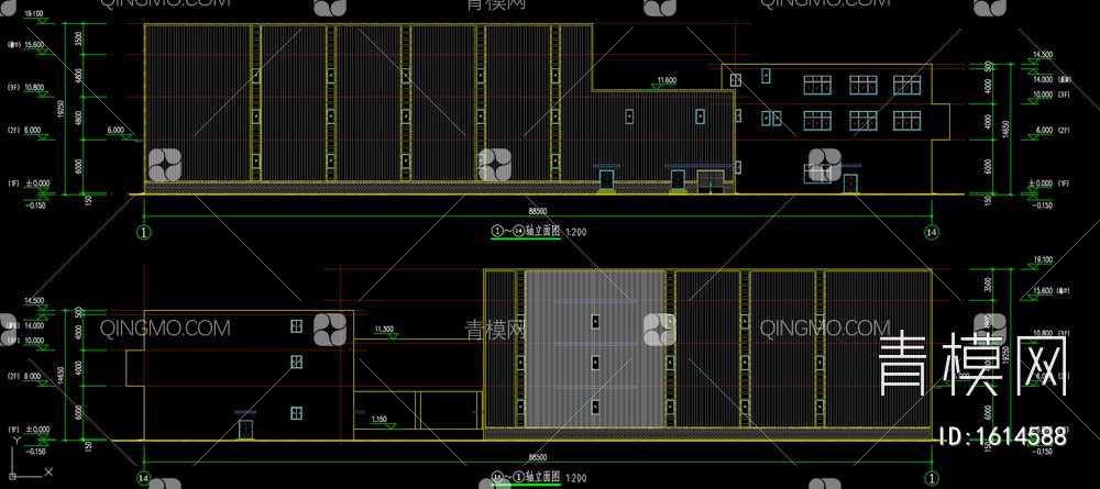 厂房建筑设计 施工图 概念方案 效果图【ID:1614588】