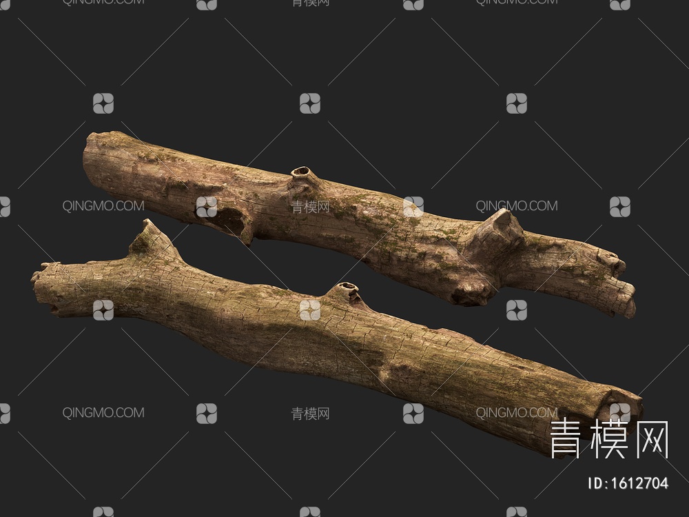木头 树杆 木材 木柴 木棍 柱子3D模型下载【ID:1612704】