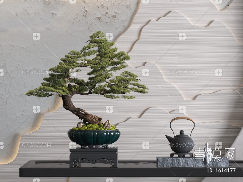 松树盆景3D模型下载【ID:1614177】