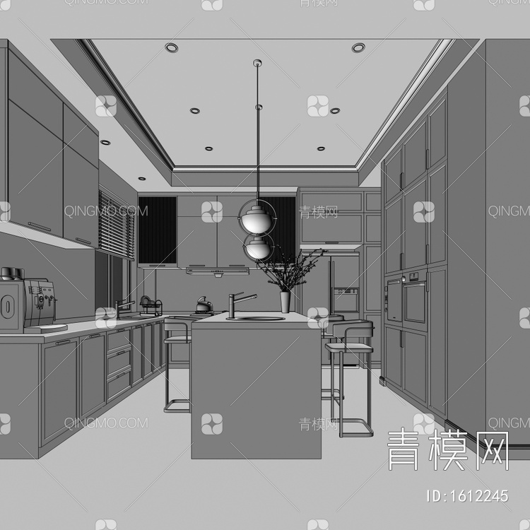 厨房3D模型下载【ID:1612245】