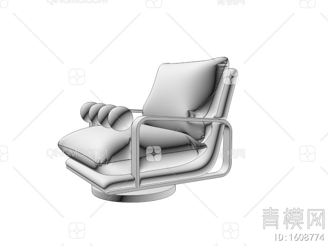 单人沙发3D模型下载【ID:1608774】