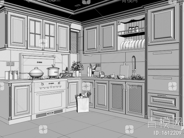 厨房3D模型下载【ID:1612209】
