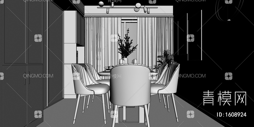 客餐厅3D模型下载【ID:1608924】