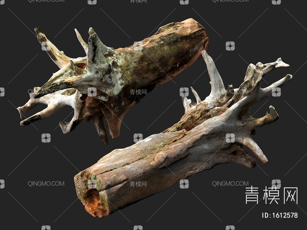 树桩 树干 枯木3D模型下载【ID:1612578】