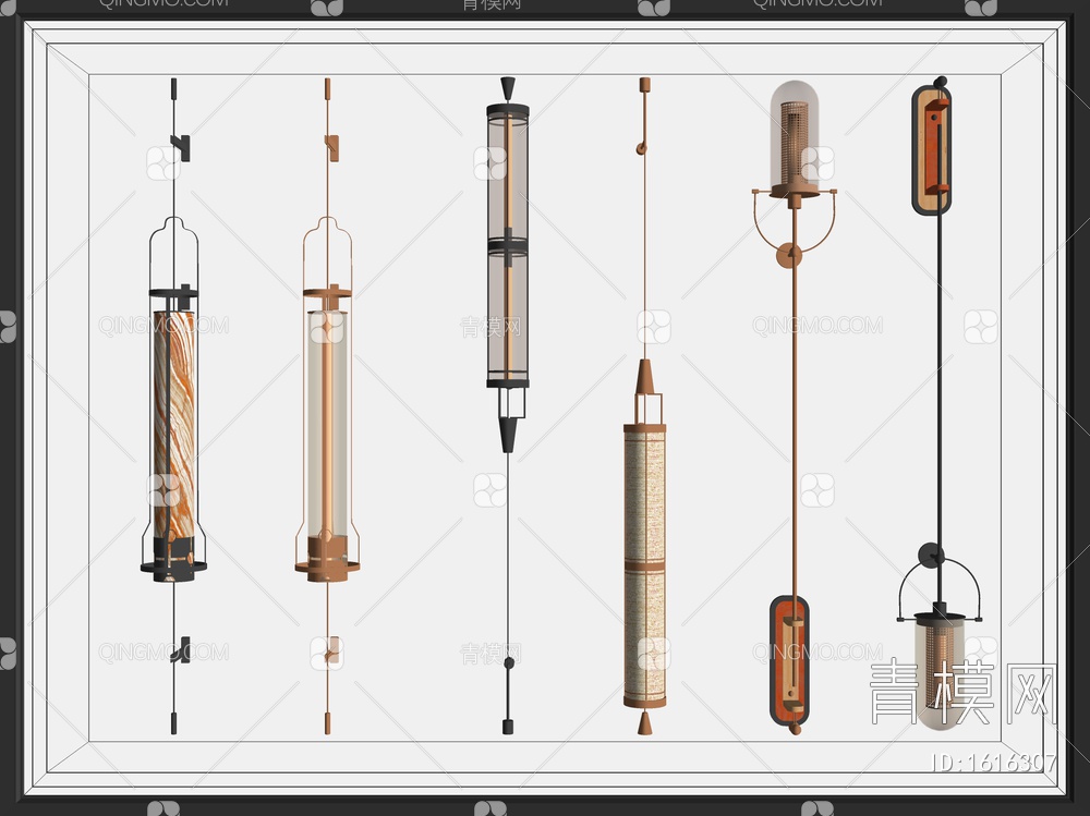 长条壁灯SU模型下载【ID:1616307】