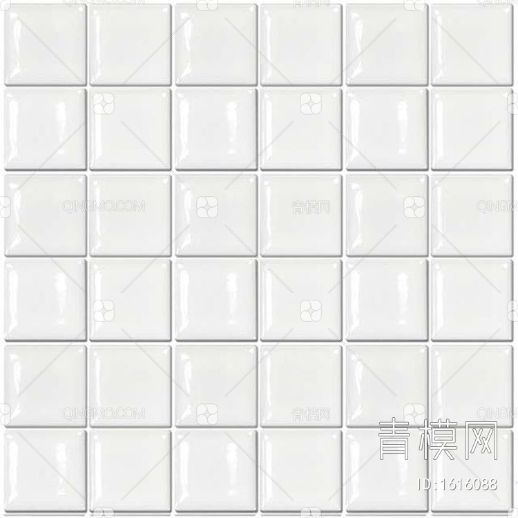 白色瓷砖马赛克带缝贴图下载【ID:1616088】