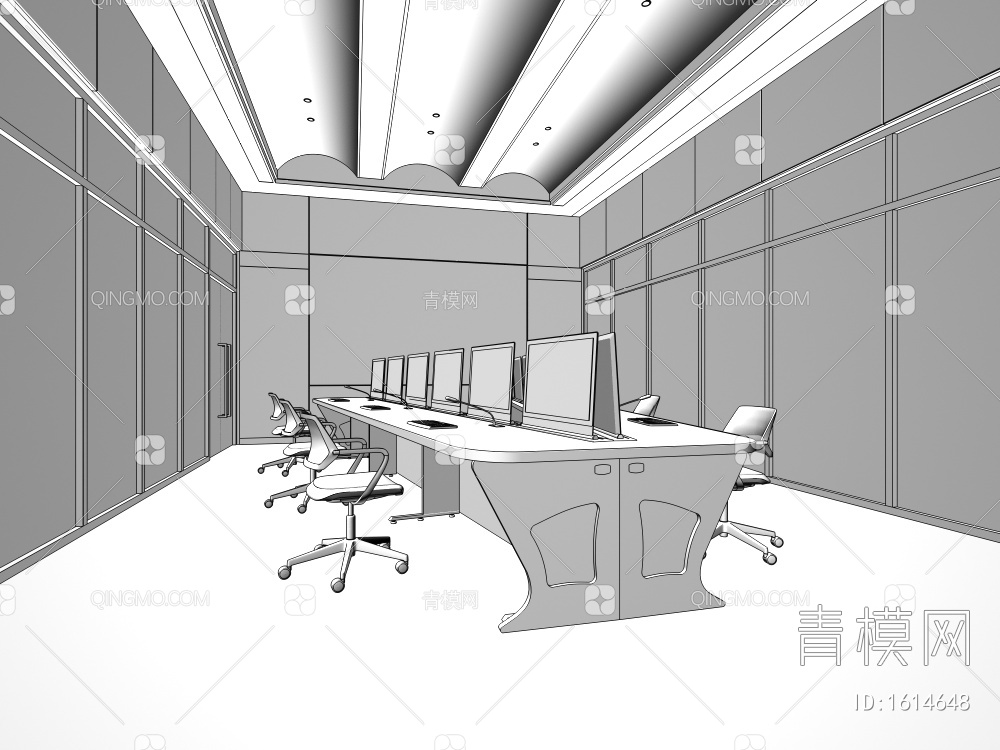 会议室 指挥控制室3D模型下载【ID:1614648】