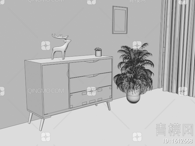 生活家具 柜子3D模型下载【ID:1612668】