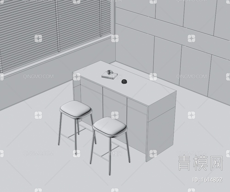 吧台椅3D模型下载【ID:1614852】
