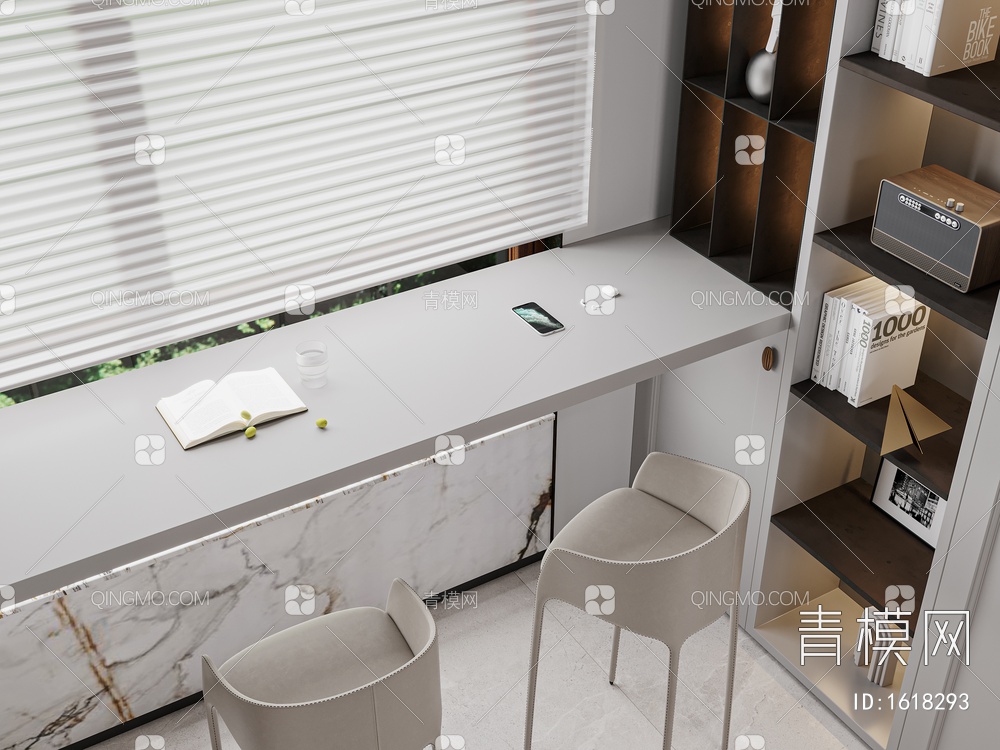 客餐厅 厨房3D模型下载【ID:1618293】