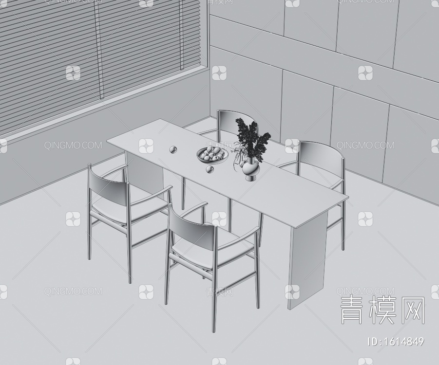 餐桌椅3D模型下载【ID:1614849】