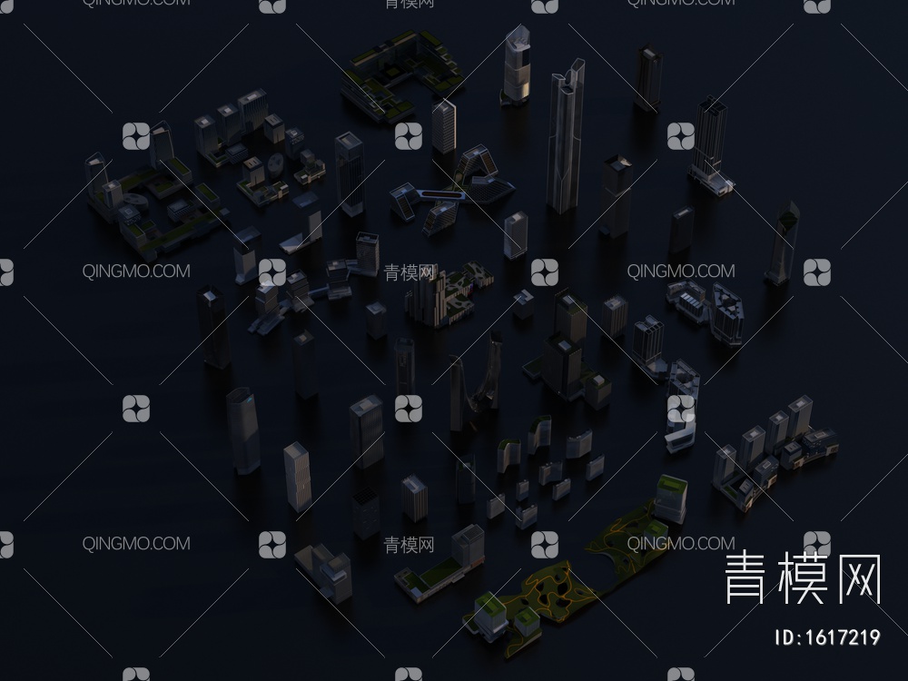 城市配楼3D模型下载【ID:1617219】