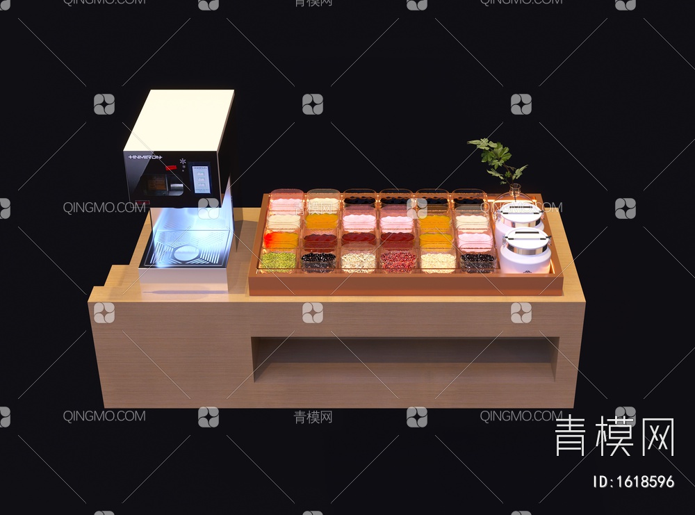 自助调料 奶茶 饮料 冷饮3D模型下载【ID:1618596】