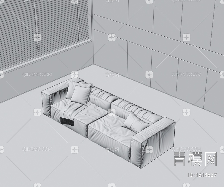 双人沙发3D模型下载【ID:1614837】