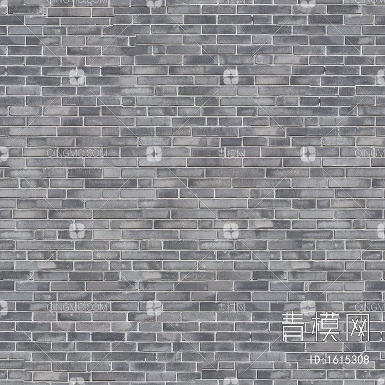 灰砖带缝砖石墙面贴图下载【ID:1615308】