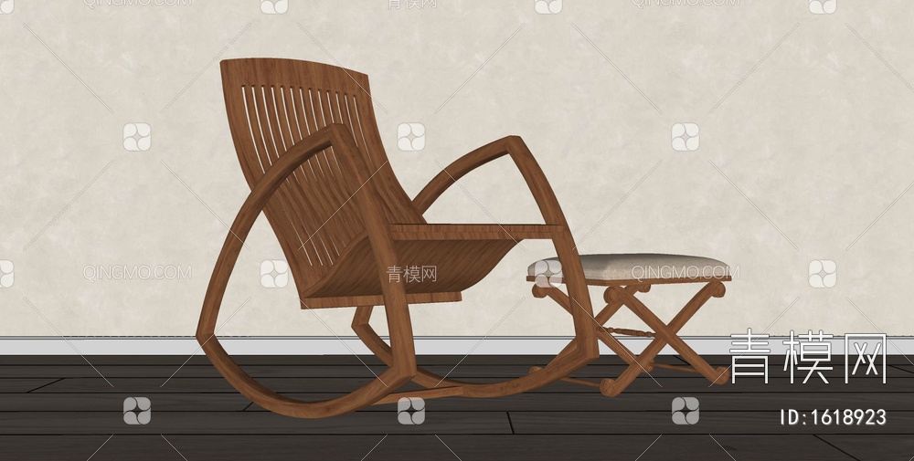 摇椅 躺椅SU模型下载【ID:1618923】