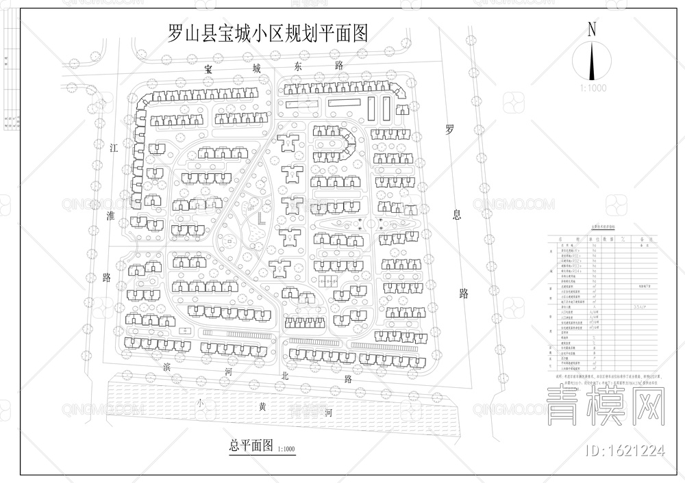 小区种植绿化规划平面图【ID:1621224】