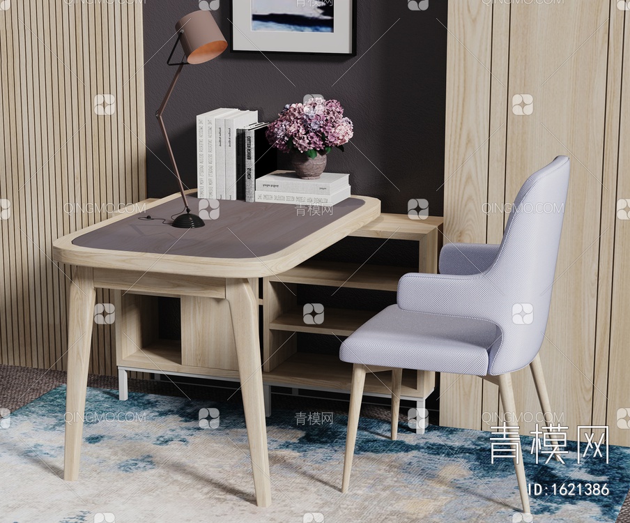 办公用品 办公桌椅3D模型下载【ID:1621386】