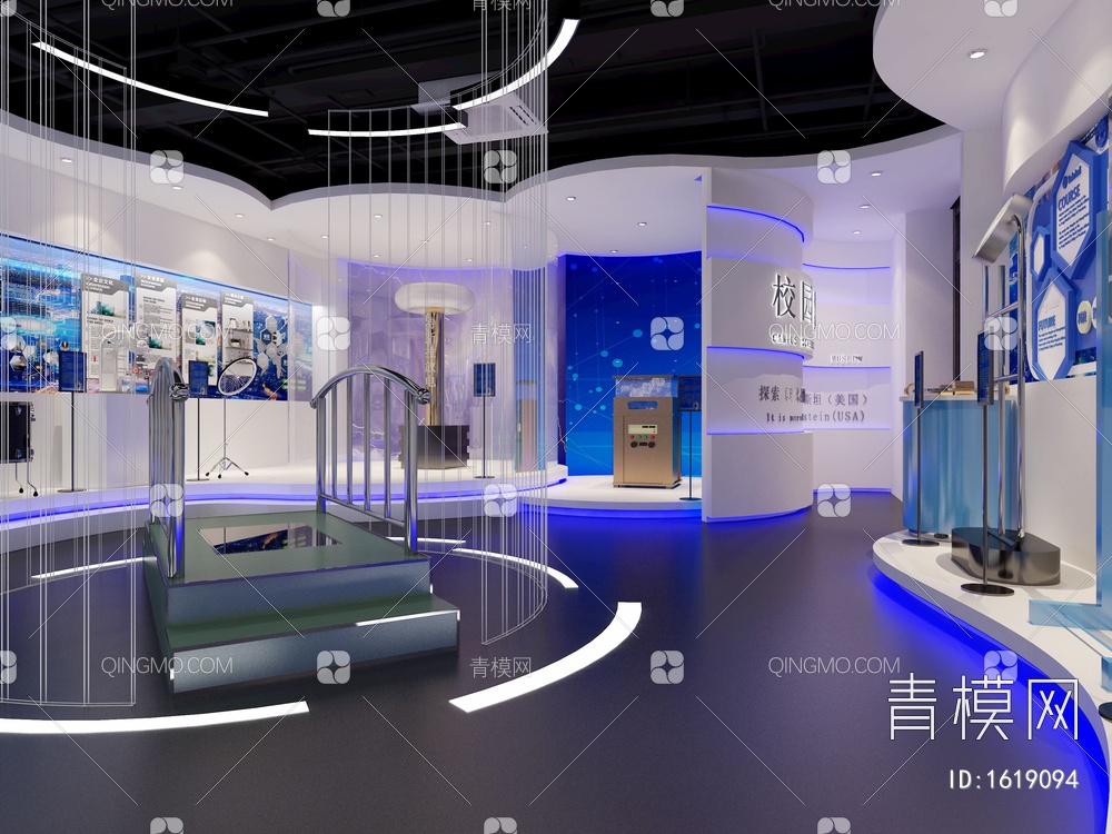 校园科技展厅3D模型下载【ID:1619094】